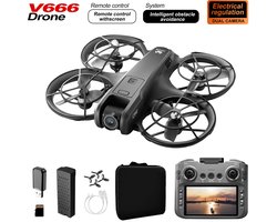 BLOSSOM V666MAX Drone - Drone met dubbele HD camera - Obstakelontwijking - 360-Graden draai - Geschikt voor kinderen en volwassenen