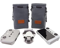 Compacte Draagtas voor DJI Mini 3 Pro - Flanellen Organizer met 2 Compartimenten voor Drone en Afstandsbediening, Ideaal voor Drone Accessoires
