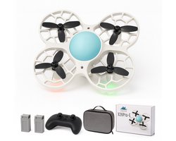 CosmoToys Mini Drone - voor Kinderen - Vliegtuig Speelgoed - RC Vliegtuig - met LED Verlichting - 16 Min. Vliegtijd - Incl. 2 Accu's + Opbergcase