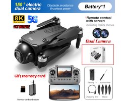 D18 Drone 8K HD Dual Camera 5G WiFi Brushless Motor Obstakelvermijding Optische Stroom Quadcopter met Scherm