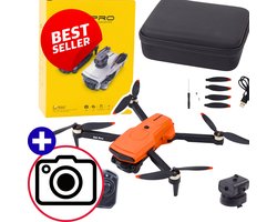 D6 PRO Opvouwbare Drone met Dual HD Camera, 360° Obstakelvermijding, Brushless Motoren, Optische Hover, Gesture Control, LED Verlichting, App-Besturing en Koffer voor Stabiele Vluchten en Haarscherpe Luchtbeelden voor Professionele Opnames Met Ebook