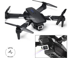Digital Nativez zwarte drone met dual camera | incl. afstandsbediening | geschikt voor Iphone en Android | incl. handtas – dual camera