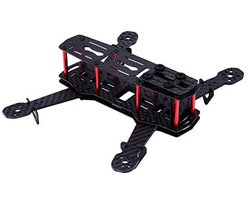 Drone Frame Set with Screws, 2 Types X-Rail 250mm Quadcopter Drone Frame RC Accessories for QAV250 FPV Race Drone/Mini 4 Achs FPV Drone (Carbon Fiber)