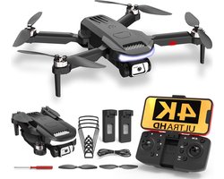 Drone met camera 1080p voor volwassenen beginners FPV - Opvouwbare drone - Borstelloze motor - RC quadcopter - Routevlucht - 3D flip - 36 minuten vluchttijd - Minder dan 249 g - Kerstcadeau