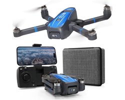 Drone met Camera 4K HD – Borstelloze Motor – Optische Flow Positionering – Opvouwbaar – Beginners – Blauw