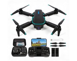 Drone met camera 720P HD Opvouwbaar Design – Quadcopter met LCD afstandsbediening One Key Start, 360° Flips & Headless Modus – Drone voor beginners met Hoogtehouden & Wifi | Incl. 2 Batterijen & Draagtas