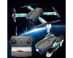 Drone - Opvouwbare Quadcopter met Licht - RC Drone - 1800mAh - Kleurrijk - LED-lichtarm - Met 2 camera's - WiFi-transmissie - Start/Landing met één knop
