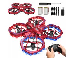 Drone - Quadcopter voor Kinderen - Kinderdrone - Spinnenpatroon & Dubbele Batterij - Obstakelvermijding & Hoogte Hold - 360° Flips - Voor Binnen & Buiten