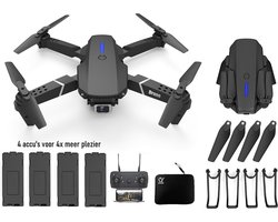 E88 Drone - Drone met camera en opbergtas - Drone met Camera voor Buiten/Binnen - Mini Drone - Drone voor Kinderen/Volwassenen - Inclusief 3 accu's