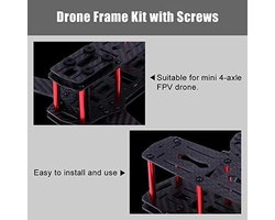 Frameset met schroeven, X-rail quadcopter frame accessoires voor FPV Race Drone - 250 mm - Koolstofvezel - RC drone - Mini 4 Achs.