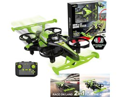 Gear2Play Drive & Fly Drone Racer groen - 2-in-1 Drone die rijdt en vliegt - Incl. Stunt accessoires en oplaadbare batterij