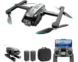 GPS drone met 1080p camera en borstelloze motor, radiogestuurd voor volwassenen, automatische terugkeer, GPS, intelligente tracking en 180° lens voor optimale luchtfotografie