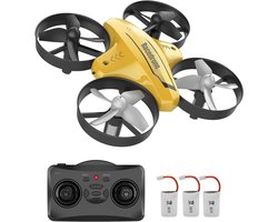 GTB® Drone Kind - Drone voor Kinderen - Kinder Drone - Geel - 8cm x 8cm x 5cm