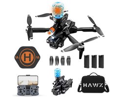 HAWX K11 Drone - Drone met 4K Camera - Mini drone - Voor Kinderen/Volwassenen - Drones - Tot 90 Minuten Vliegen - Incl. 3 Batterijen, Opbergtas, Landing Pad