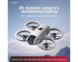 I1 PRO Drone D18 - Mini Drone met 4K Camera - 180 ° Elektrisch Verstelbare Lens - Driezijdige Obstakelvermijding - Grijs, geschikt voor kinderen en beginnende volwassenen
