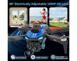 Indsutrialhome FPV Drone met 1080P Camera, 2,8" LCD Scherm, Afstandsbediening, Quadcopter met Hindernisvermijding voor Beginners, Tip-Tip Vliegen, Hoogtebehoud, Gesteurings- en Gravitatiebesturing, Vouwbaar, 3 Snelheden