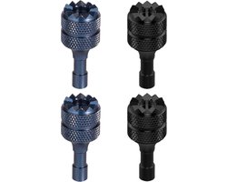 Jhubers Goods - Drone Controller Sticks - Afneembare Joysticks - Duimvervangingsaccessoires - Compatibel met Drone RC - Blauw Zwart 4st