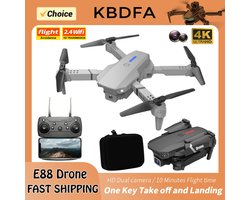 KBDFA E88 Pro RC Drone Professinal Met 1080P Groothoek Dual HD Camera Opvouwbare RC Helikopter WiFi FPV Hoogte Grey