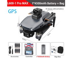 L600-1 Pro MAX Drone 4K HD Camera 3-assige Gimbal GPS 5G WiFi Borstelloze Motor 360° Obstakelvermijding