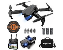 Logivision E88 Drone - Drone met 4K Camera - Mini drone - Drones - Voor Kinderen/Volwassenen - Tot 90 Minuten Vliegen - Inclusief Opbergtas, Landing pad, 3 Batterijen