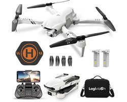 Logivision F10 PRO MAX Drone - Drone met 4K Camera - Mini drone - Drones - Voor Kinderen/Volwassenen - Tot 90 Minuten Vliegen - Inclusief Opbergtas, Landing pad, 3 Batterijen