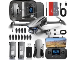 Luxe Drone met Camera – Voor Volwassenen & Kinderen – Voor Buiten – GPS - 4K Resolutie – Compleet Pakket – Inclusief Accessoires – Grijs