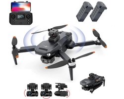 LUXWALLET Libra X Dodge – GPS Drone – 3-As Gimbal - Laser Obstakel Ontwijking - GPS Terugkeer – Micro SD - Volg Mij Modus – Borstelloze Motoren - Dubbele Camera - 1200m - One Key Take-off & Landing - Zwart