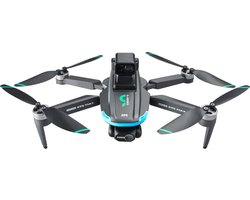 LUXWALLET SkyBlitz – 5G GPS Drone – Laser Obstacle Avoidance – Return To Home – Volg Mij Modus – Gebaren Foto – Multi Vluchtmodus – 50x Zoom - Zwart