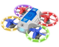 LUXWALLET SkySparky – Mini Beginners Drone – 2.4GHz Drone – Mini Quadcopter Drone – Met Verlichting – Voicecontrol – Wit