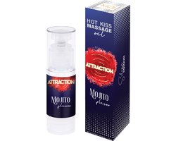 MAI ATTRACTION HOT KISS MASSAGE OIL MOJITO FLAVOR 50ML
