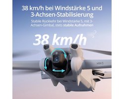 Mini 3 (DJI RC) – Lichtgewicht en Vouwbare Mini Drone met 4K HDR Camera, Onder 249g, 38 Min Vliegtijd, Verticale Opnames, 3-Axis Gimbal, 10 km HD-Video-overdracht, Windbestendig, Automatische Terugkeer, C0 Indsutrialhome