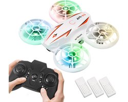 Mini Drone-3 Accu's-Kinderen Drone-Headless modus-Hoogtebehoud-3D flip-wit