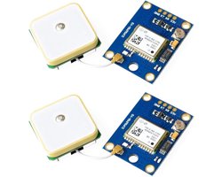 NEO-6M GPS Fly Control Module 3V-5V met Sterke Keramische Randen voor Arduino en APM 2.5 (2 Stuks) - Precisie, Navigatie, Drone Accessoires