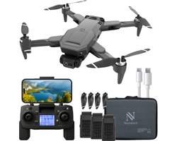 Nuvance - Drone met Camera en GPS - 1080p Mini Camera - voor Buiten en Binnen - inclusief Opbergtas en 3 Accu's - Mini Drone - Drone voor Kinderen en Volwassenen - Drones