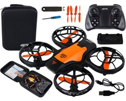 Op afstand bestuurbare Drone met Camera en Oranje Verlichting – Speelgoed – Geschikt vanaf 14 jaar