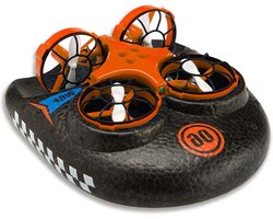 Oranje Trix-3-in-1 hovercraft drone met afstandsbediening - multifunctionele speelgoeddrone