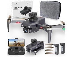 Professionele Drone - Met Camera -360° Verstelbare Camera - Obstakelvermijdingsfunctie - 5 GHz WiFi -Opvouwbare - 2 Batterijen- Inclusief Koffer
