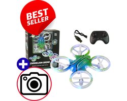 RC Drone Colorful Lights Mini QuadCopter met Kleurrijke LED Verlichting 2.4G Besturing Compact Lichtgewicht Speelgoeddrone voor Kinderen Inclusief Afstandsbediening Reservepropellers Duurzame Kunststof Constructie Voor Nachtvluchten Met Extra Kado