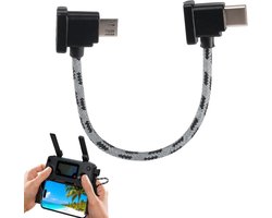 Remote Control Kabel 15cm USB C voor DJI Mini SE, Mavic Mini, Mavic 2 Pro, Nylon Gevlochten Accessoire voor Drone Besturing en Opladen