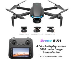 S-X1 MAX GPS Drone 4K HD Camera 3-Assige Gimbal 5G FPV Quadcopter met Schermafstandsbediening 5KM Bereik