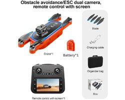 S186 Drone 8K HD Dubbele Camera met Schermafstandsbediening, Obstakelvermijding en Borstelloze Motor