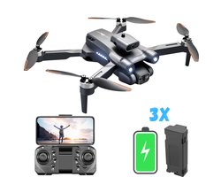 SefSay Ultra Max Drone - Drone met dubbele ESC HD camera - Obstakel Ontwijking - Borstelloze motoren - 3 batterijen en een opbergtas - Geschikt voor kinderen en volwassenen