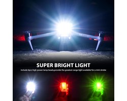 SkyGuard LED Drone Lamp – Anti-Collision & Flash Light voor Nachtvluchten, Compatibel met DJI Avata 2, Mini 4 Pro, Air 3, Mavic 3 & RC Drones – 5x2x1,5 cm – Novihome