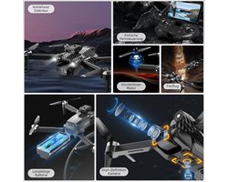 SkyMaster 4K Drone met Camera – Opvouwbare Mini RC Quadcopter met 5GHz WiFi Beeldoverdracht, Brushless Motor, 360° Flip, Headless Modus, 2x20 min Batterijen, Shockproof Carbon Fiber Design – Novihome