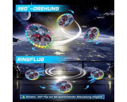 SkyRider Kids UFO Drone – Mini RC Drone met Camera, 360° Flip en Obstakelvermijding, LED Lichtshow, Inclusief Twee Batterijen – Novihome