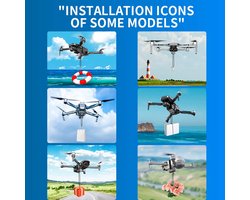 Smart Airdrop Pro Drone Lading Afwerp Systeem met Afstandsbediening – Compatibel met DJI, Mavic, Mini, Air & FIMI – 50m Bereik, 750g Draagvermogen, Lichtgewicht 90g – Voor Bruiloften, Zoek- en Reddingsacties, Cadeaus & Reclame – Novihome
