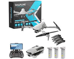 Snapline Mini Drone met 4K Camera - Buiten Drones - voor Kinderen & Volwassenen - Incl 3x Accu - 60 min Vliegtijd - GPS - LED Verlichting