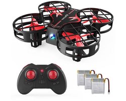 Snaptain H823H Mini Drone - Draagbare Mini Drone - 3 Versnellingen en Inclusief Afstandbediening - 3 Batterijen Inbegrepen voor de drone - rood