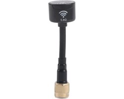 SnelShoppen - 5.8GHz Antenne 3dBi LHCP voor RC Drone, Hoge Gain Antenne van ABS, Geschikt voor FPV Racing Drone met RP-SMA Aansluiting, Zwart