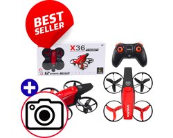 SYMA X36 RC Drone Rood Mini QuadCopter met Obstacle Avoidance 2.4G Stabilisatie Compact Lichtgewicht Speelgoeddrone voor Kinderen met Afstandsbediening Reservepropellers en Duurzame Constructie Met Extra Kado